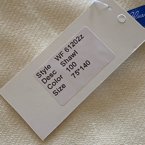 Oversized 100% Mongolian cashmere scarf Blue Sky factory - Picture 9 of 9